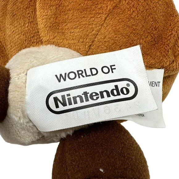 Super Mario Goomba Mushroom Plush Open Mouth Running World Of Nintendo 6 Inch - Picture 3 of 7